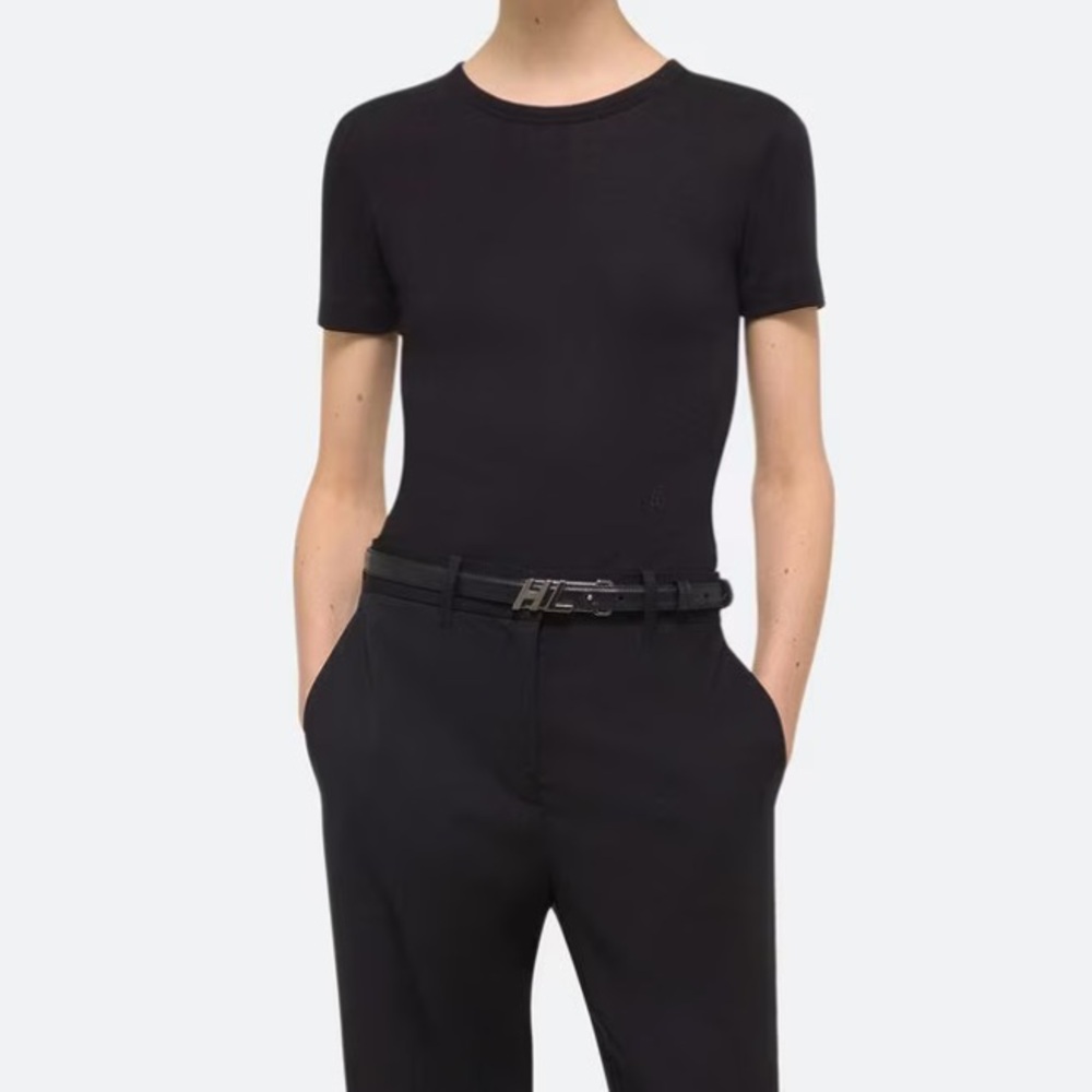 HELMUT LANG SHRUNKEN TEE BLACK - XS
